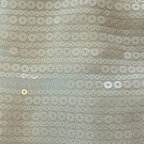 Reformation Elegant Cream Sequin Women's Crop Top Size 14 - Picture 5 of 12